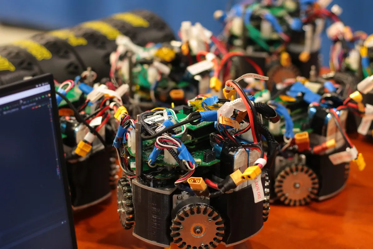 Figure 1: Fleet of Thunderbots' soccer robots